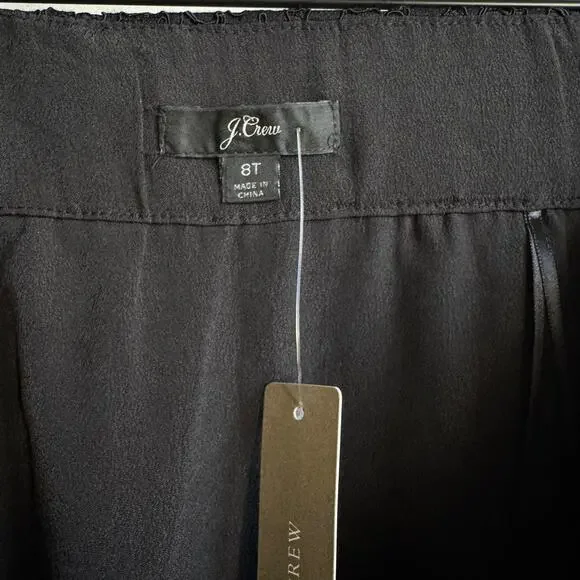 NEW J. Crew Pintuck Lace Pencil Skirt in Black Size 8T - Picture 3 of 9